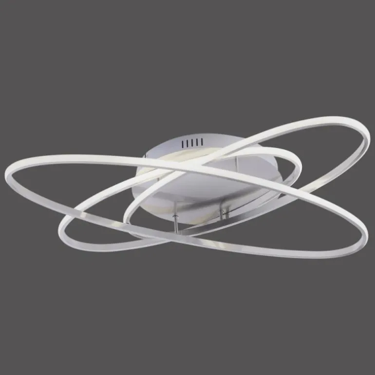 Plafonnier Leuchten Direkt MALIK LED Acier inoxydable, 1 lumière, Télécommandes