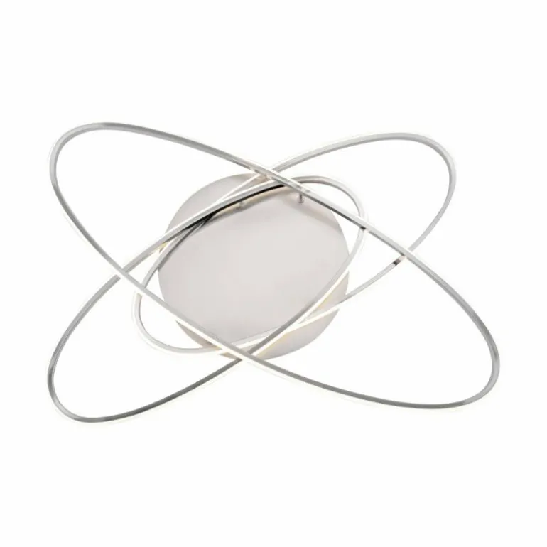 Plafonnier Leuchten Direkt MALIK LED Acier inoxydable, 1 lumière, Télécommandes