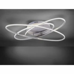 Plafonnier Leuchten Direkt MALIK LED Acier inoxydable, 1 lumière, Télécommandes