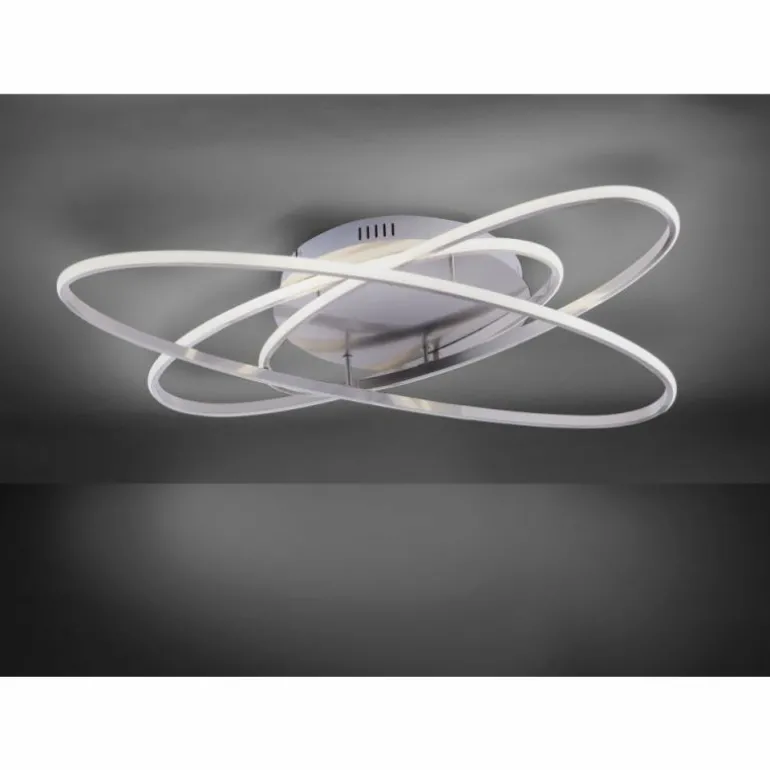 Plafonnier Leuchten Direkt MALIK LED Acier inoxydable, 1 lumière, Télécommandes