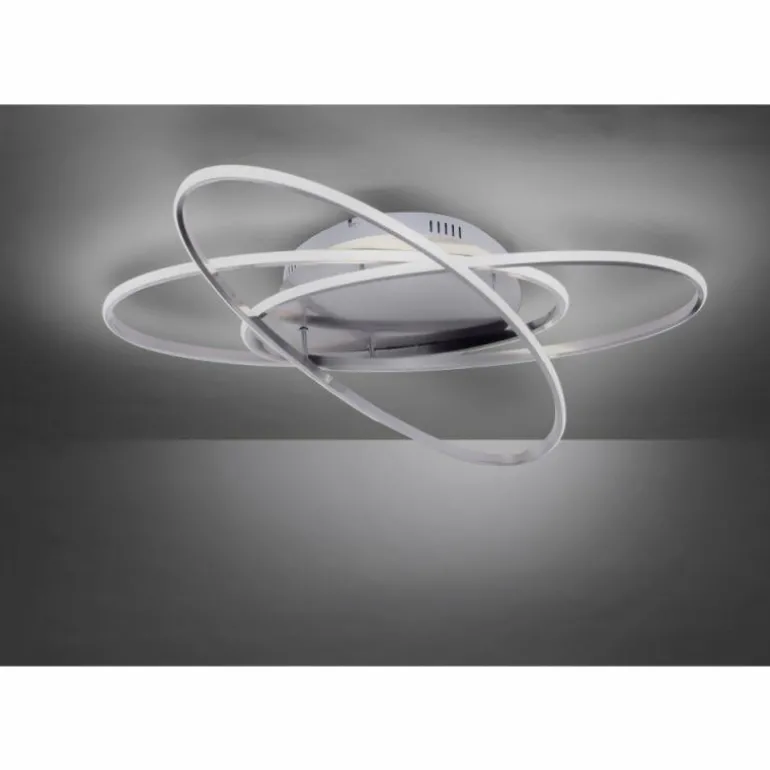 Plafonnier Leuchten Direkt MALIK LED Acier inoxydable, 1 lumière, Télécommandes