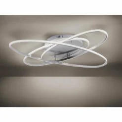 Plafonnier Leuchten Direkt MALIK LED Acier inoxydable, 1 lumière, Télécommandes