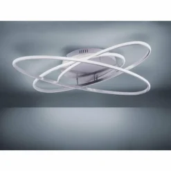 Plafonnier Leuchten Direkt MALIK LED Acier inoxydable, 1 lumière, Télécommandes