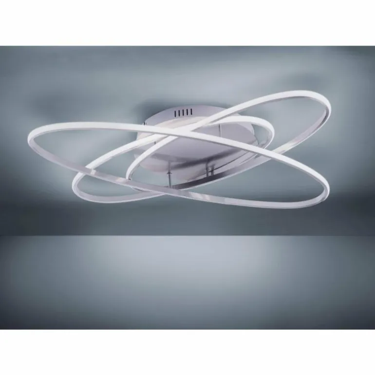 Plafonnier Leuchten Direkt MALIK LED Acier inoxydable, 1 lumière, Télécommandes