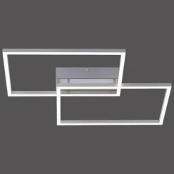Plafonnier Leuchten Direkt IVEN LED Acier inoxydable, 2 lumières, Télécommandes
