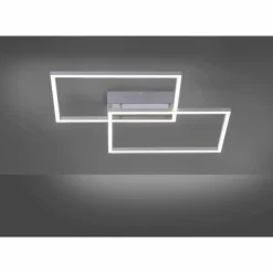 Plafonnier Leuchten Direkt IVEN LED Acier inoxydable, 2 lumières, Télécommandes