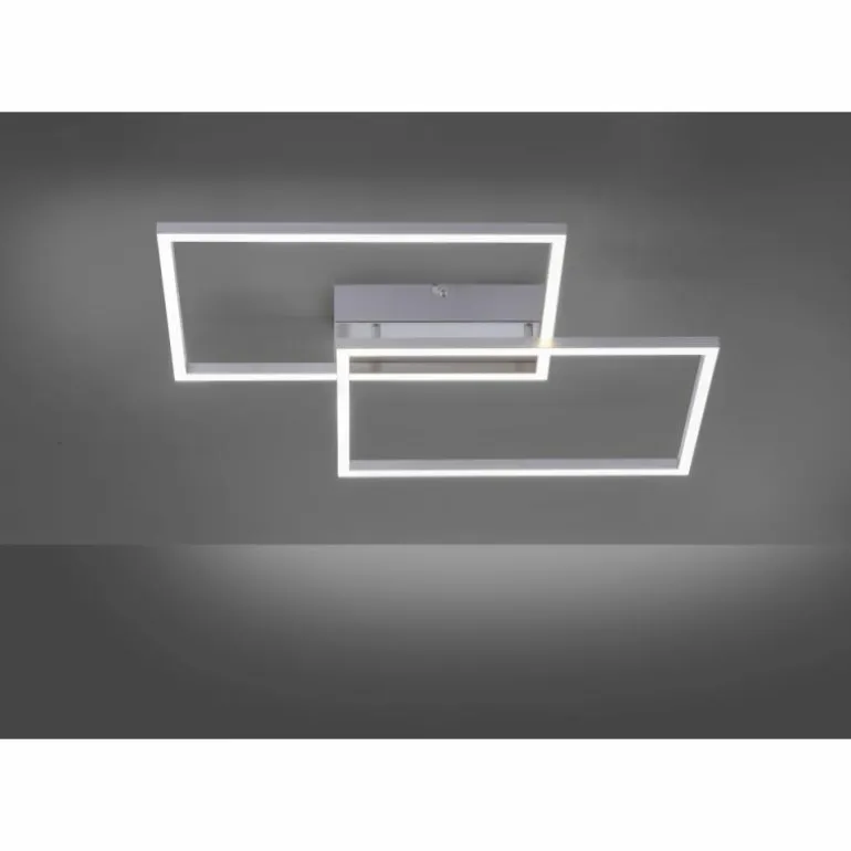 Plafonnier Leuchten Direkt IVEN LED Acier inoxydable, 2 lumières, Télécommandes