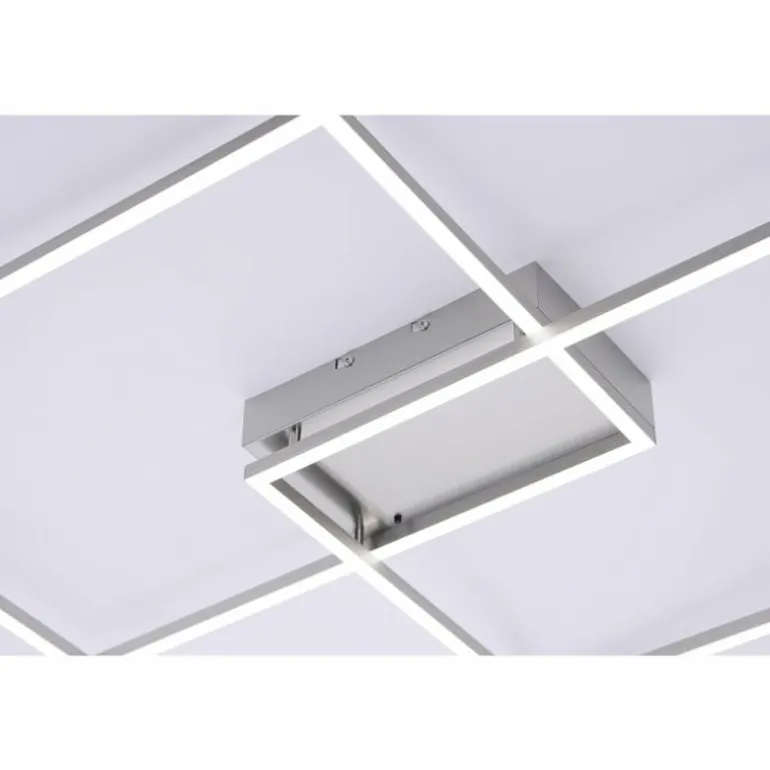 Plafonnier Leuchten Direkt IVEN LED Acier inoxydable, 2 lumières, Télécommandes