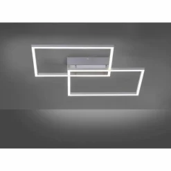Plafonnier Leuchten Direkt IVEN LED Acier inoxydable, 2 lumières, Télécommandes