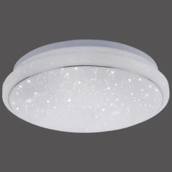 Plafonnier Leuchten Direkt Ls-JUPI LED Blanc, 1 lumière, Télécommandes, Changeur de couleurs
