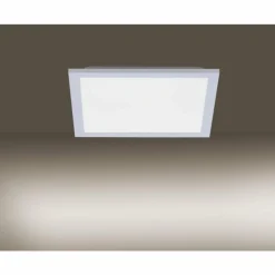 Plafonnier Leuchten Direkt FLAT LED Argenté, 1 lumière, Télécommandes