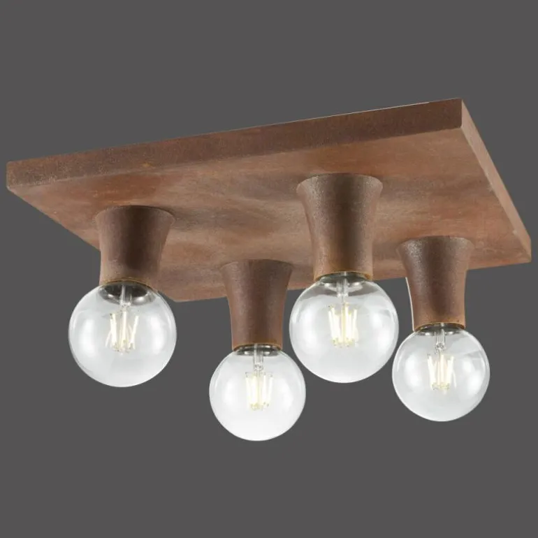 Plafonnier Leuchten Direkt TURN ME Rouille, 4 lumières