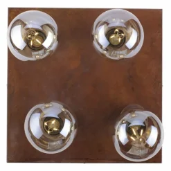 Plafonnier Leuchten Direkt TURN ME Rouille, 4 lumières