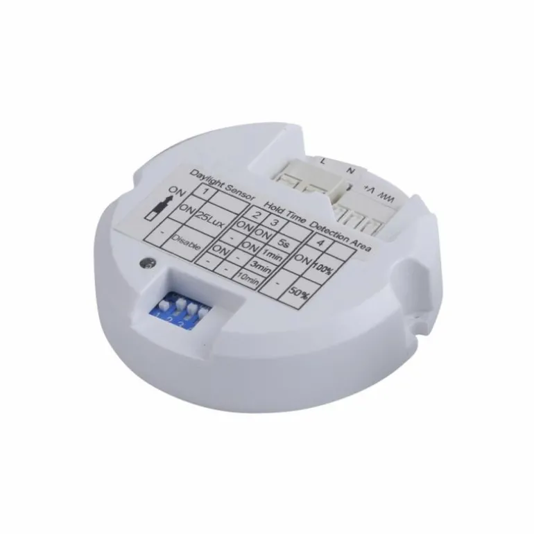 Plafonnier Leuchten Direkt LAVINIA LED Chrome, 1 lumière, Détecteur de mouvement