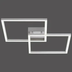 Plafonnier Leuchten Direkt Ls-MAXI LED Acier inoxydable, 2 lumières, Télécommandes, Changeur de couleurs