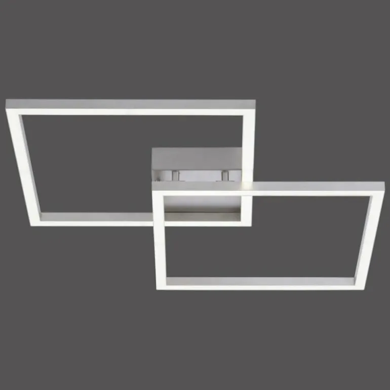 Plafonnier Leuchten Direkt Ls-MAXI LED Acier inoxydable, 2 lumières, Télécommandes, Changeur de couleurs