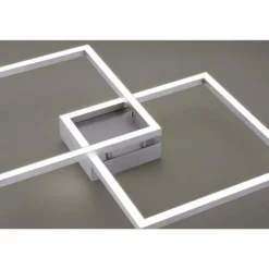 Plafonnier Leuchten Direkt Ls-MAXI LED Acier inoxydable, 2 lumières, Télécommandes, Changeur de couleurs