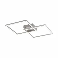 Plafonnier Leuchten Direkt Ls-MAXI LED Acier inoxydable, 2 lumières, Télécommandes, Changeur de couleurs