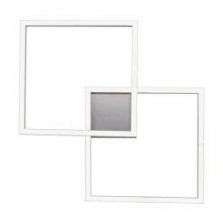 Plafonnier Leuchten Direkt Ls-MAXI LED Acier inoxydable, 2 lumières, Télécommandes, Changeur de couleurs