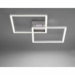 Plafonnier Leuchten Direkt Ls-MAXI LED Acier inoxydable, 2 lumières, Télécommandes, Changeur de couleurs