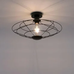 Plafonnier Leuchten Direkt PORTO Noir, 1 lumière