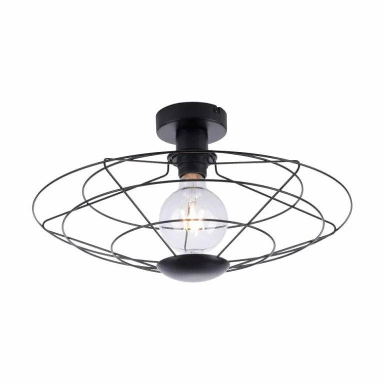 Plafonnier Leuchten Direkt PORTO Noir, 1 lumière