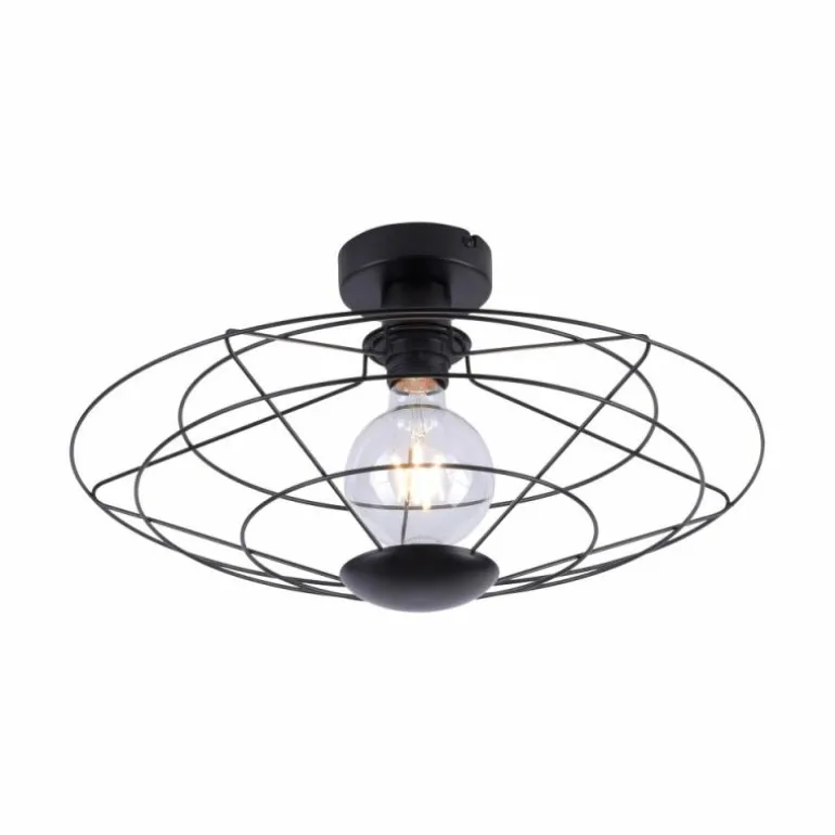 Plafonnier Leuchten Direkt PORTO Noir, 1 lumière