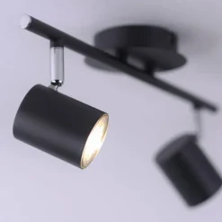 Plafonnier Leuchten Direkt TARIK LED Noir, 2 lumières