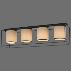 Plafonnier Leuchten Direkt RAVEN Noir, 4 lumières