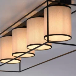 Plafonnier Leuchten Direkt RAVEN Noir, 4 lumières