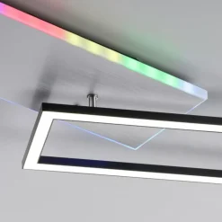 Plafonnier Leuchten Direkt RENDA LED Argenté, 2 lumières, Télécommandes, Changeur de couleurs