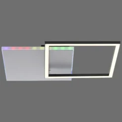 Plafonnier Leuchten Direkt RENDA LED Argenté, 2 lumières, Télécommandes, Changeur de couleurs