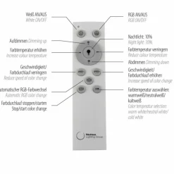 Plafonnier Leuchten Direkt RENDA LED Argenté, 2 lumières, Télécommandes, Changeur de couleurs