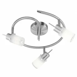 Plafonnier Leuchten Direkt MAX Acier inoxydable, 3 lumières