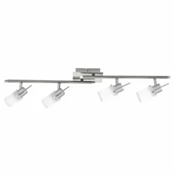 Plafonnier Leuchten Direkt MAX Acier inoxydable, 4 lumières