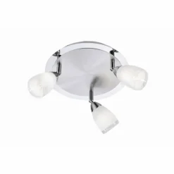 Plafonnier Leuchten Direkt VINO Acier inoxydable, 3 lumières