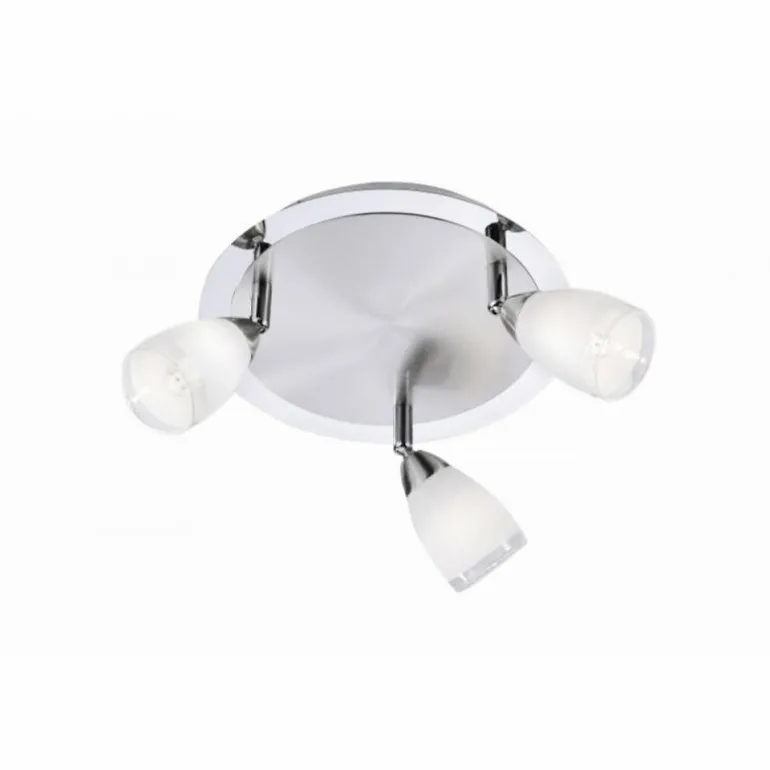 Plafonnier Leuchten Direkt VINO Acier inoxydable, 3 lumières