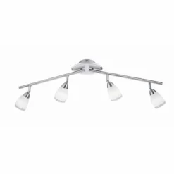 Plafonnier Leuchten Direkt VINO Acier inoxydable, 4 lumières