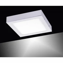 Plafonnier Leuchten-Direkt OSKAR LED Argenté, 1 lumière