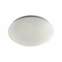 Plafonnier Leuchten-Direkt SKYLER LED Acier brossé, Blanc, 1 lumière, Télécommandes, Changeur de couleurs