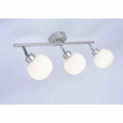 Plafonnier Leuchten-Direkt LOTTA Argenté, 3 lumières