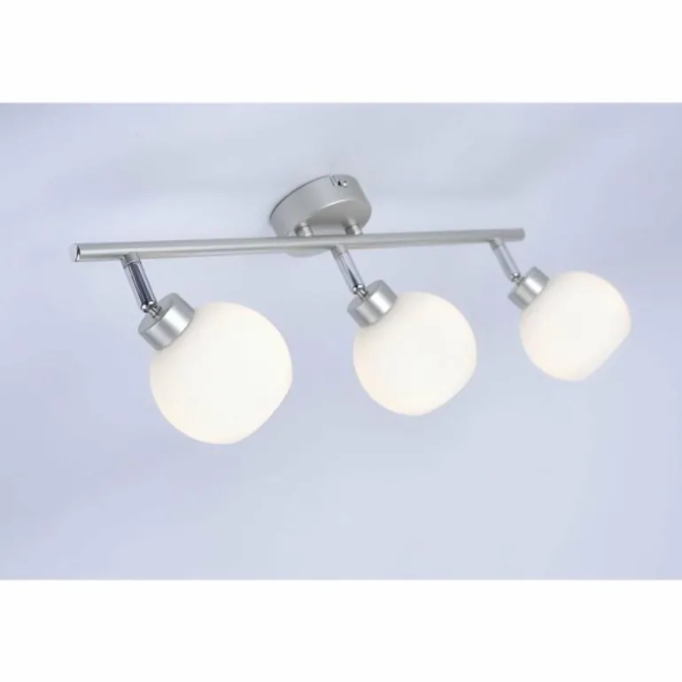 Plafonnier Leuchten-Direkt LOTTA Argenté, 3 lumières