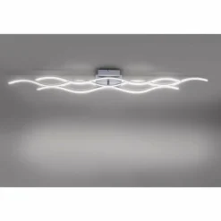 Plafonnier Leuchten-Direkt Wave LED Acier inoxydable, 3 lumières