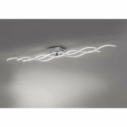 Plafonnier Leuchten-Direkt Wave LED Acier inoxydable, 3 lumières