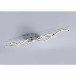 Plafonnier Leuchten-Direkt Wave LED Acier inoxydable, 3 lumières