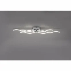 Plafonnier Leuchten-Direkt Wave LED Nickel mat, 1 lumière