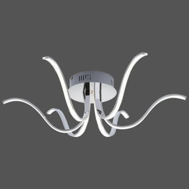 Plafonnier Leuchten-Direkt VALERIE LED Chrome, 6 lumières
