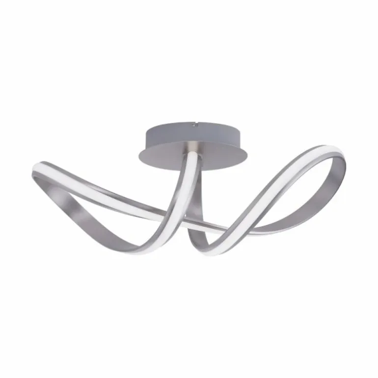 Plafonnier Leuchten-Direkt Ls-MELINDA LED Acier inoxydable, 1 lumière, Télécommandes, Changeur de couleurs