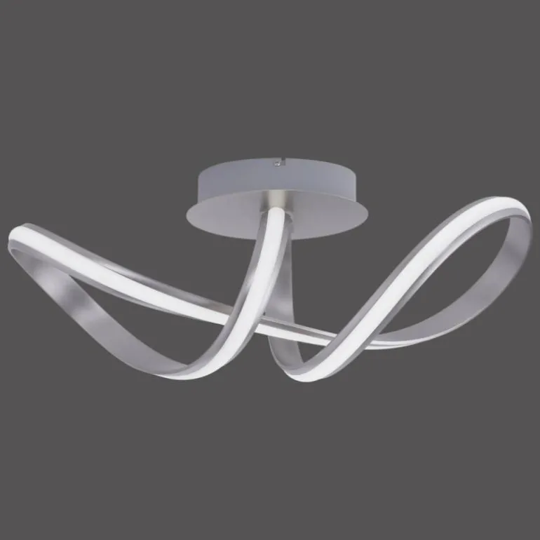 Plafonnier Leuchten-Direkt Ls-MELINDA LED Acier inoxydable, 1 lumière, Télécommandes, Changeur de couleurs