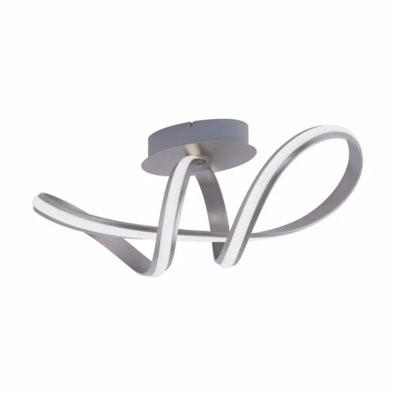 Plafonnier Leuchten-Direkt Ls-MELINDA LED Acier inoxydable, 1 lumière, Télécommandes, Changeur de couleurs